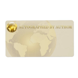 Autographiert von Autor Gold World