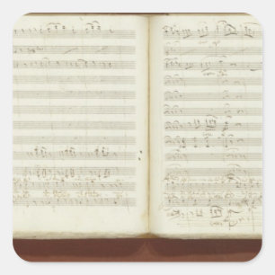 Autographische Kopie 'des magischen Flute Quadratischer Aufkleber