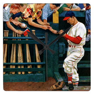 Autographische Sitzung Quadratische Wanduhr