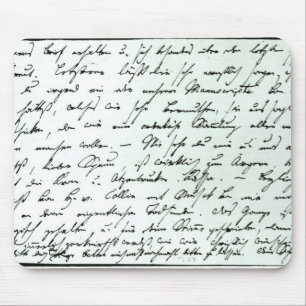 Autographischer Buchstabe von Franz Schubert Mousepad