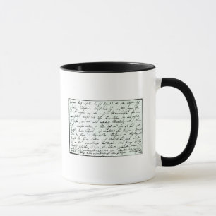 Autographischer Buchstabe von Franz Schubert Tasse