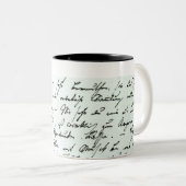 Autographischer Buchstabe von Franz Schubert Zweifarbige Tasse (VorderseiteRechts)