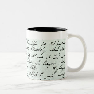 Autographischer Buchstabe von Franz Schubert Zweifarbige Tasse