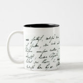 Autographischer Buchstabe von Franz Schubert Zweifarbige Tasse (Links)