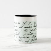 Autographischer Buchstabe von Franz Schubert Zweifarbige Tasse (Mittel)