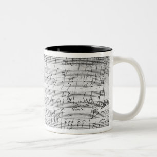 Autographischer Spielberichtsbogen für den Zweifarbige Tasse
