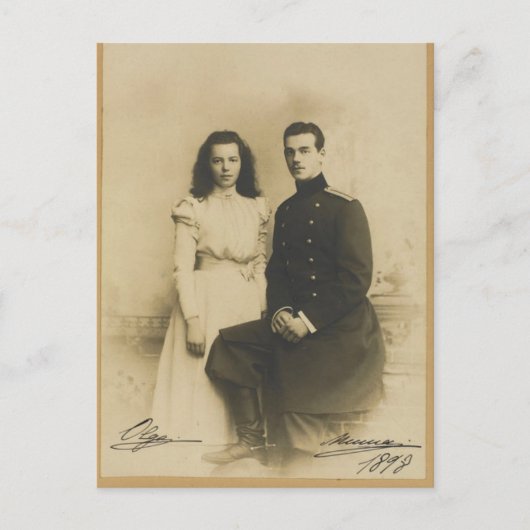 AUTOGRAPHS Michael & Olga Romanov - Russland Postkarte (Vorderseite)