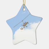 Autogyro im Flug Keramikornament (Links)