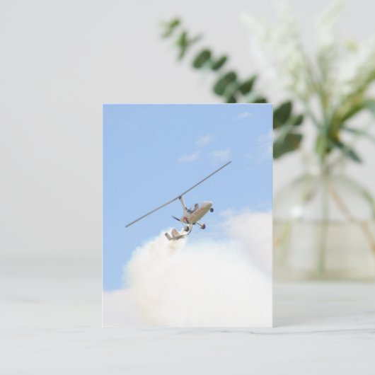 Autogyro im Flug Postkarte (Stehend Vorderseite)
