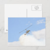 Autogyro im Flug Postkarte (Vorne/Hinten)