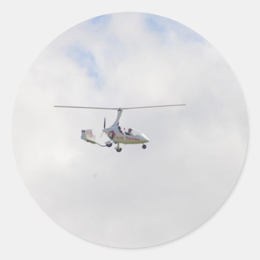 Autogyro Runder Aufkleber (Vorderseite)