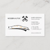 Autohandel | Instandhaltung von Auto | Kolbenwagen Visitenkarte (Vorderseite)