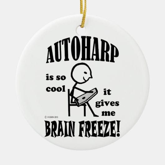 Autoharp, Brain Freeze Keramik Ornament (Vorne)