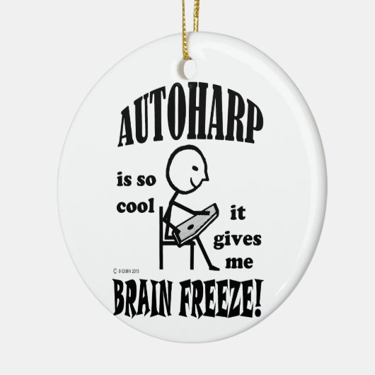 Autoharp, Brain Freeze Keramik Ornament (Links)