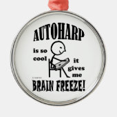 Autoharp, Brain Freeze Silbernes Ornament (Vorne)