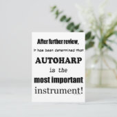 Autoharp das wichtigste Instrument Postkarte (Stehend Vorderseite)