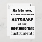 Autoharp das wichtigste Instrument Postkarte (Vorne/Hinten)
