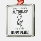Autoharp Happy Place Ornament Aus Metall (Links)