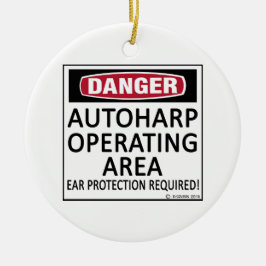 Autoharp Keramik Ornament