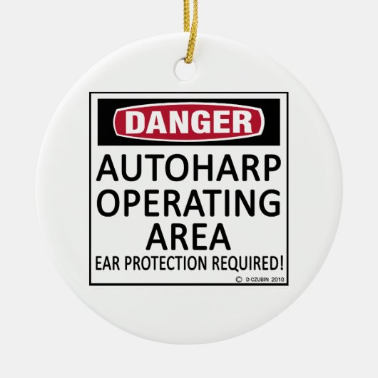 Autoharp Keramik Ornament (Vorne)