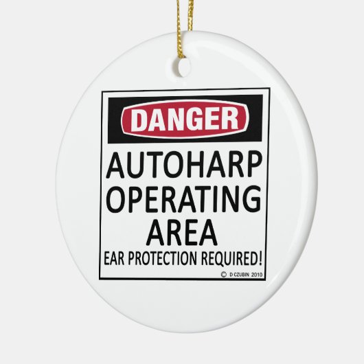 Autoharp Keramik Ornament (Links)