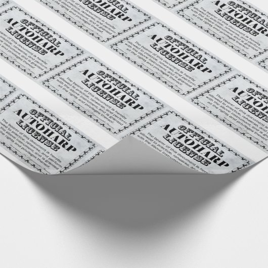 Autoharp-Lizenz Geschenkpapier (Ecke)