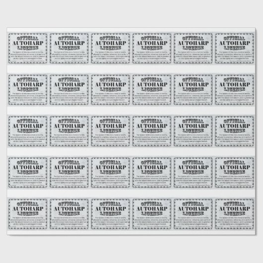 Autoharp-Lizenz Geschenkpapier (Flach)
