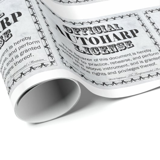 Autoharp-Lizenz Geschenkpapier (Rolleneckpunkt)