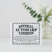 Autoharp-Lizenz Postkarte (Stehend Vorderseite)