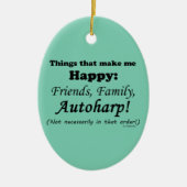 Autoharp macht mich glücklich keramik ornament (Vorne)