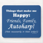 Autoharp macht mich glücklich mousepad (Vorne)