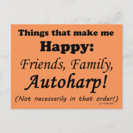 Autoharp macht mich glücklich postkarte