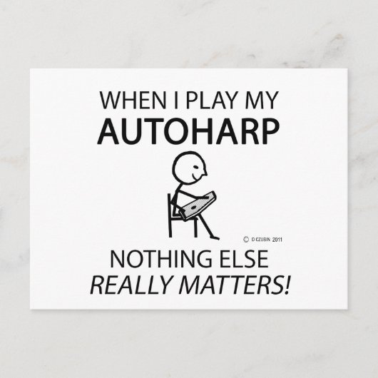 Autoharp Nichts Wichtiges Postkarte (Vorderseite)