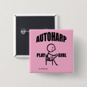 Autoharp Play Girl Button (Vorne & Hinten)