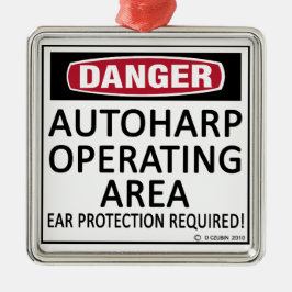 Autoharp Silbernes Ornament