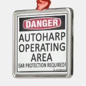 Autoharp Silbernes Ornament (Links)