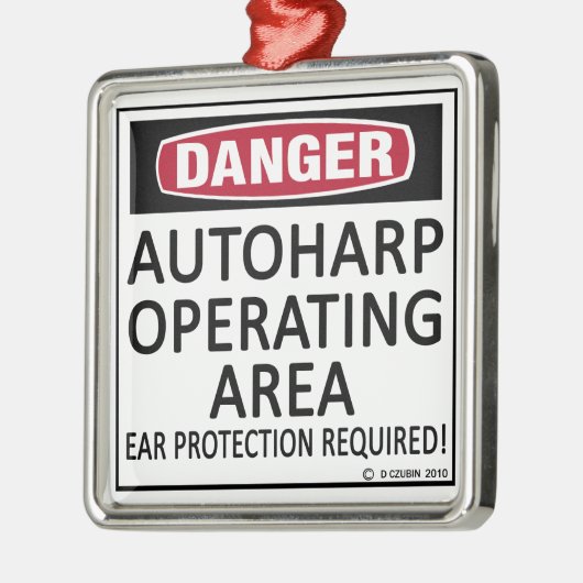 Autoharp Silbernes Ornament (Links)