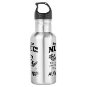 Autoharp spürt die Musik Edelstahlflasche (Rückseite)