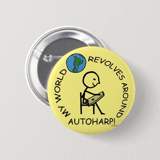 Autoharp - Weltumdrehungen Button (Vorne & Hinten)