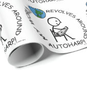 Autoharp - Weltumdrehungen Geschenkpapier (Rolleneckpunkt)