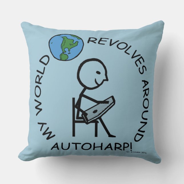 Autoharp - Weltumdrehungen Kissen (Vorderseite)