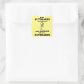 Autoharps-Aufkleber für den verbotenen Platz Quadratischer Aufkleber (Tasche)