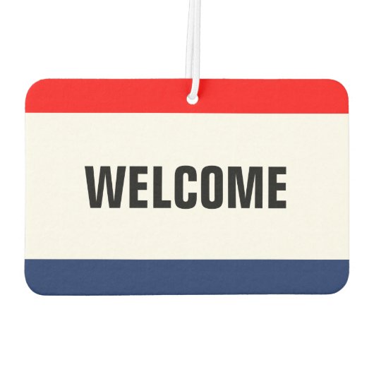 Autohaus Begrüßung Werbeaktion individuell anpassb Autolufterfrischer (Rückseite)