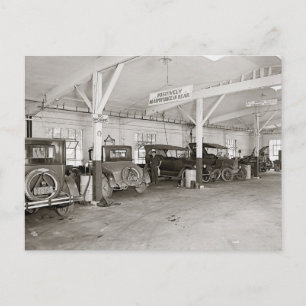 Autohaus-Reparaturwerkstatt, 1926 Postkarte