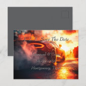 Autohochzeit speichert Datum der Ankündigung (Vorne/Hinten)