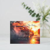 Autohochzeit speichert Datum der Ankündigung (Stehend Vorderseite)