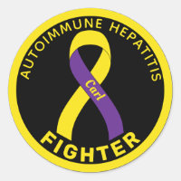 Autoimmune Hepatitis Fighter Ribbon Black Classic