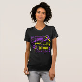 Autoimmune-Hepatitis-Hoffnungsworte-Collage T-Shirt (Vorne ganz)