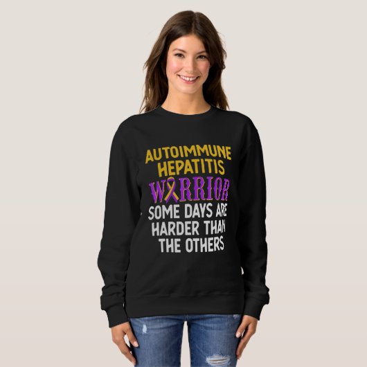 Autoimmune Hepatitis Survivor Warrior 16 Sweatshirt (Vorne ganz)