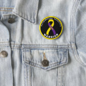 Autoimmune Hepatitis Warrior Ribbon Black Button (Beispiel)